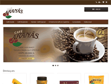 Tablet Screenshot of cafearanas.com.br